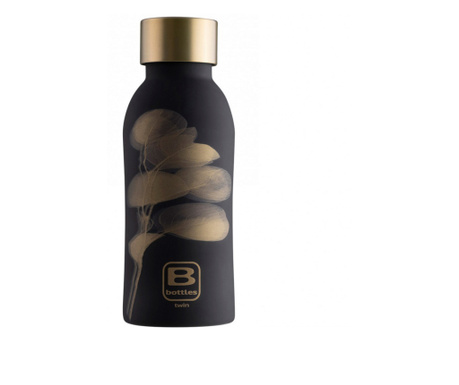 Termos B Bottles Twin Gold Leaves 350 ml, Casa Bugatti - BBT-LG350DS, negru/auriu