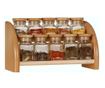 Set recipiente depozitare condimente pe suport din lemn, 10 piese, PRACTIC President Line