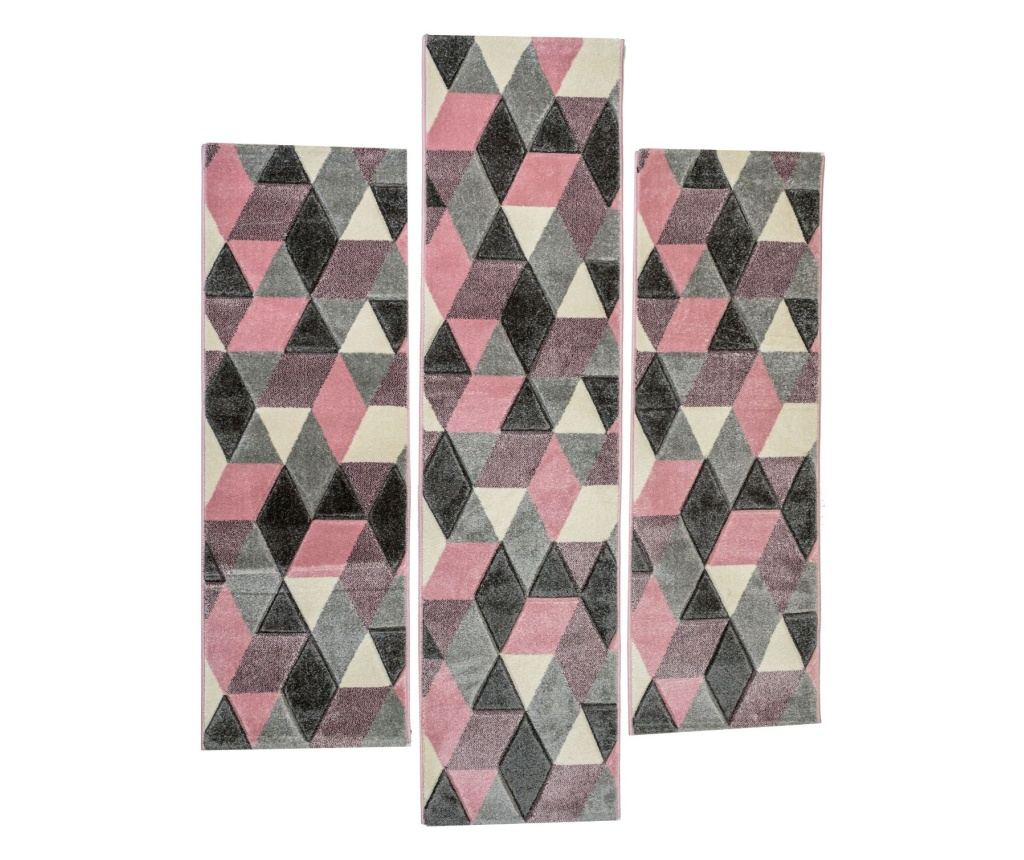 Килим Friese Cubi Розов, 60x200 см, Правоъгълен - 2