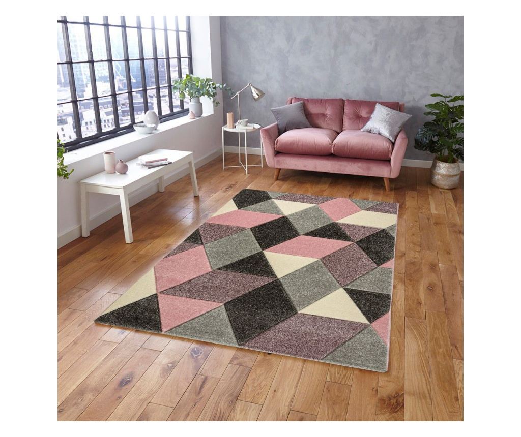 Килим Friese Cubi Розов, 60x200 см, Правоъгълен - 8
