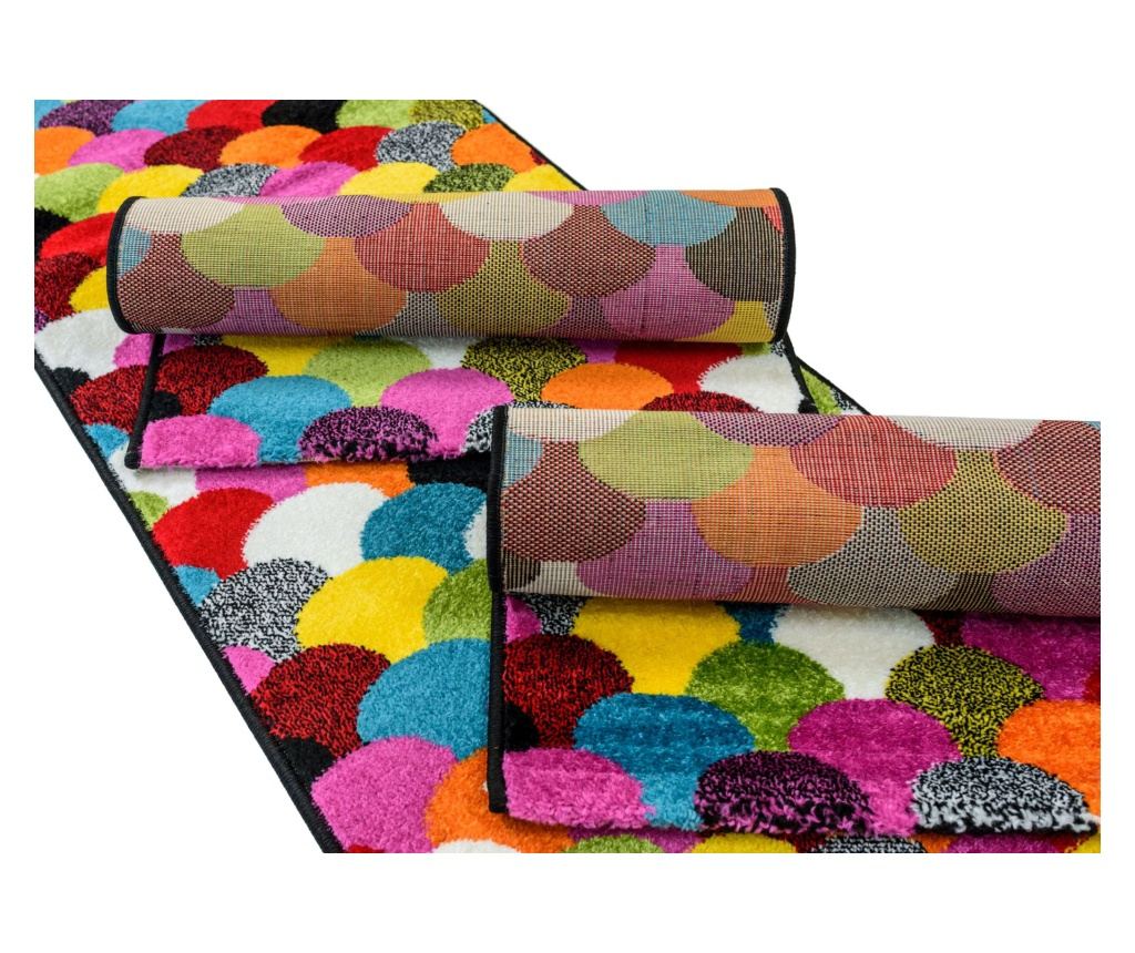 Килим Фризе Бамби Многоцветен, 60x200 см, Модерен дизайн, 2500 г/м² - 3