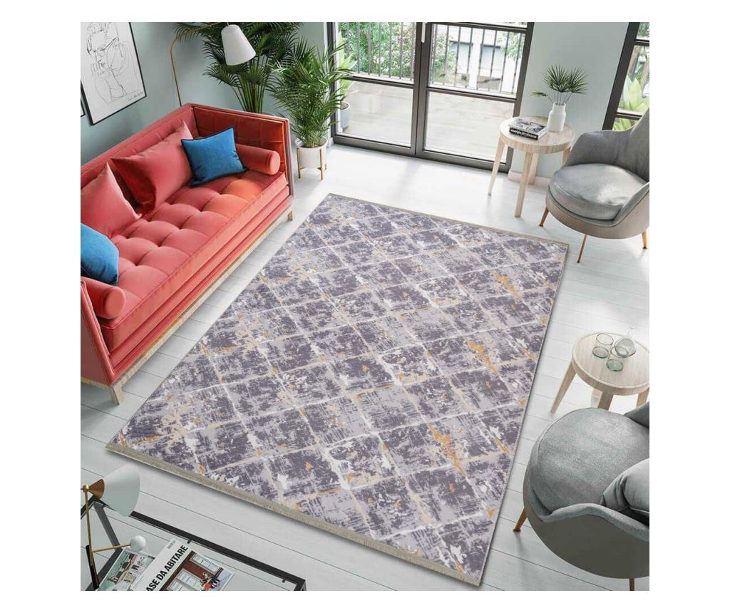 Килим Plato Pastel 200x280 см, сив - 4