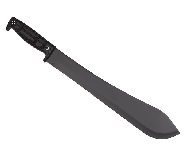IdeallStore® vadászmachete, 49 cm, rozsdamentes acél, fekete, tok mellékelve