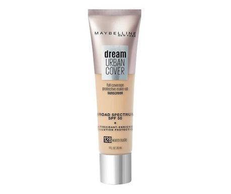 Alapozó, Maybelline, Dream Urban Cover SPF50, 128 Warm Nude, 30 ml