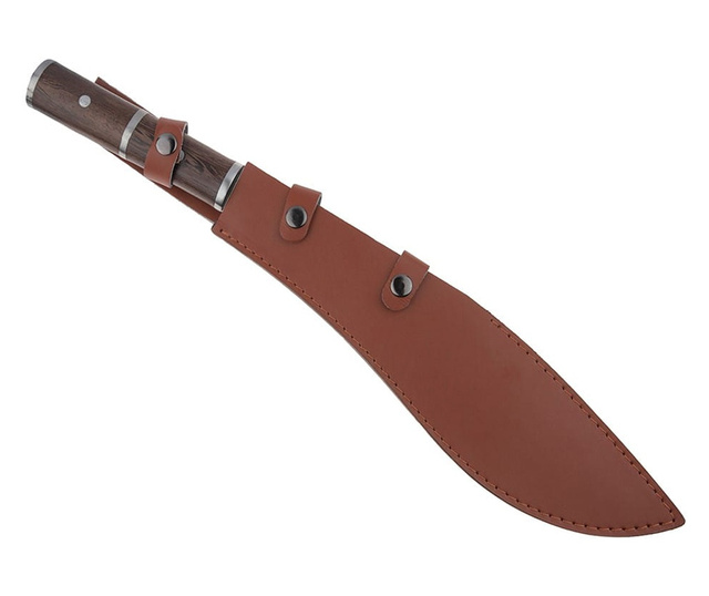 IdeallStore vadászmachete, Jungle Assasin, 50 cm, rozsdamentes acél, barna, hüvely mellékelve