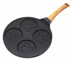 Тиган за мини палачинки с мраморно покритие Kinghoff KH 1666, 26.5 см, Индукция, Черен