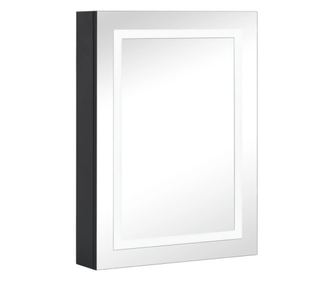 LED шкаф с огледало за баня, 50x13x70 см