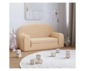 Otroški dvosed, krem barve, mehak pliš