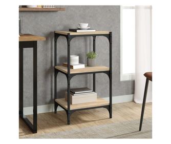 Polica za knjige hrast sonoma 40x33x70,5 cm, obrađeno drvo i čelik