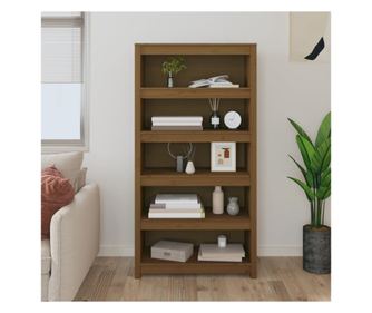 Mzbarna knyvespolc, 80x35x154 cm, tmr feny