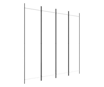 Paravan 4-delni bel 200x200 cm blago