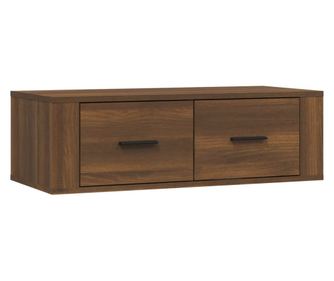 ВисящTV шкаф, кафяв дъб, 80x36x25 см, инженерно дърво