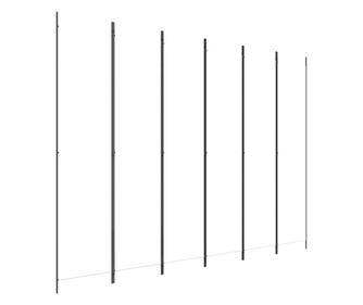 Sobna pregrada s 6 panela bijela 300 x 220 cm od tkanine