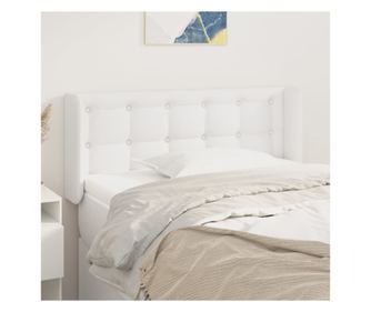 Szárnyas fejtámla fehér 103x16x78/88 cm műbőr