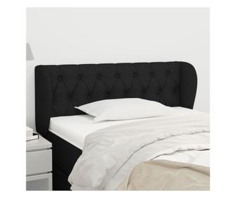 Нощно шкафче с крила черно 103x23x78/88 см текстил