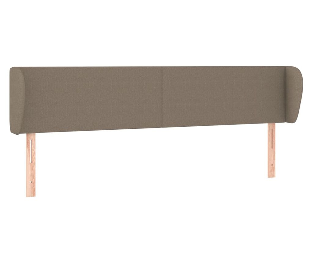 Uzglavlje s ušima smeđesivi 163x23x78/88 cm od tkanine 