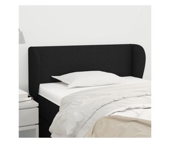 Нощно шкафче с крила черно 103x23x78/88 см текстил