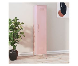 Ντουλάπι, ροζ, 35x46x180 εκ., ατσάλι