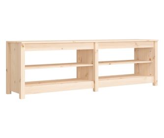 Lavice s botníkem 160 x 36,5 x 50 cm masivní borovice