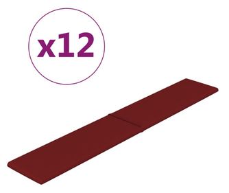 12 db bordó szövet fali panel 90x15 cm 1,62 m²
