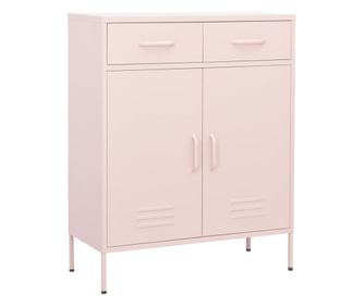 Ντουλάπι Αποθήκευσης, Ροζ, 80x35x101.5 εκ., Ατσάλι