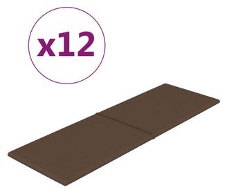 12 db barna szövet fali panel 90x30 cm 3,24 m²