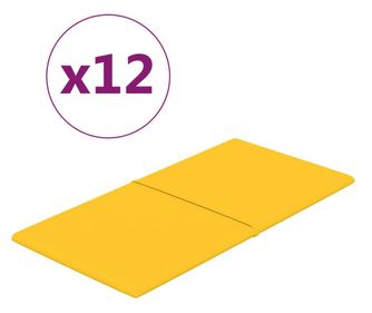 12 db sárga bársony fali panel 60x30 cm 2,16 m²