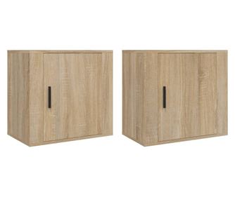 Zidni noćni ormarići 2 kom boja hrasta sonome 50x30x47 cm