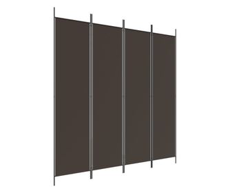 Paravan 4-delni rjav 200x200 cm blago