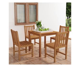 Vrtni namještaj, 5 dijelova, masivno tikovo drvo