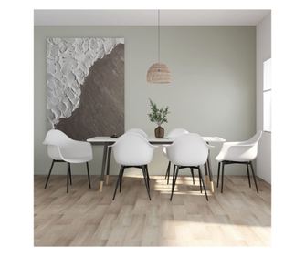 Kuhinjske stolice, 6 kom., bijele, PP