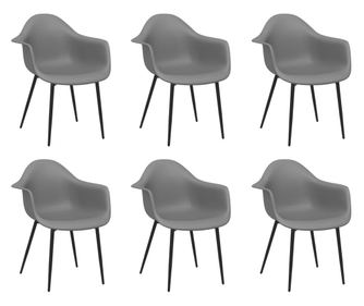 Blagovaonske stolice 6 kom sive PP
