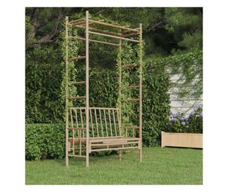 Vrtna klop s pergolo, 116 cm, bambus