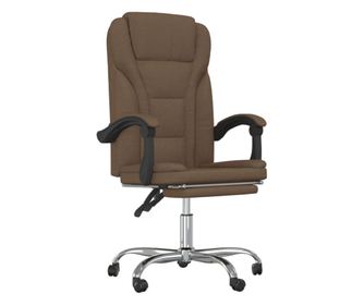 Pisarniški stol rjavo blago