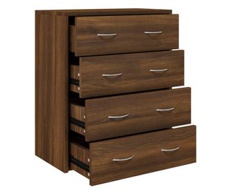 Komoda s 4 ladice 60 x 30,5 x 71 cm boja smeđeg hrasta