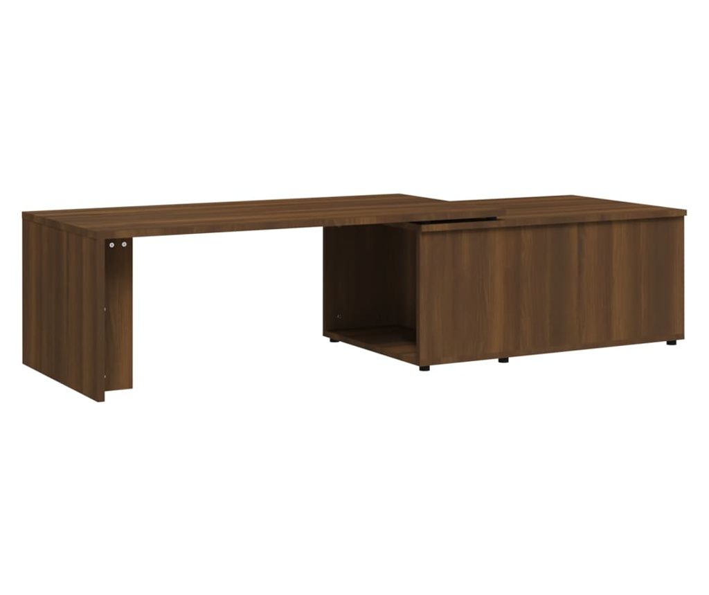 Stolić za kavu smeđa boja hrasta 150x50x35 cm konstruirano drvo 