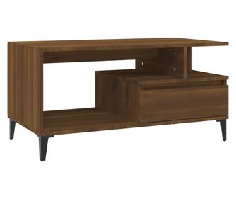 Konferenčný stolík hnedý dub 90x49x45 cm spracované drevo