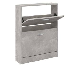 Pantofar, gri beton, 59x17x81 cm, lemn compozit
