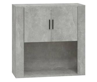 Zidni ormarić siva boja betona 80x33x80 cm konstruirano drvo