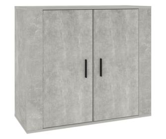 betonszürke szerelt fa tálalószekrény 80x33x70 cm
