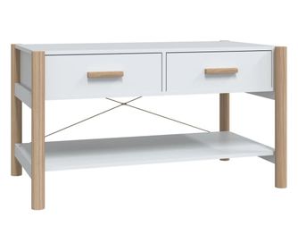 Konferenčný stolík biely 82x48x45 cm spracované drevo