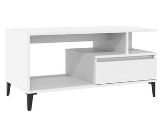 Konferenčný stolík biely 90x49x45 cm spracované drevo