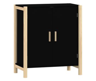 Komoda crna 62 x 38 x 70 cm od konstruiranog drva