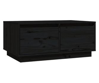 Konferenčný stolík čierny 80x50x35 cm borovicový masív