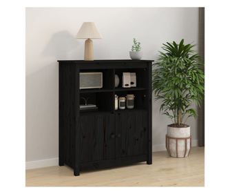 Omarica, črna, 83x41,5x100 cm, masivni borovec