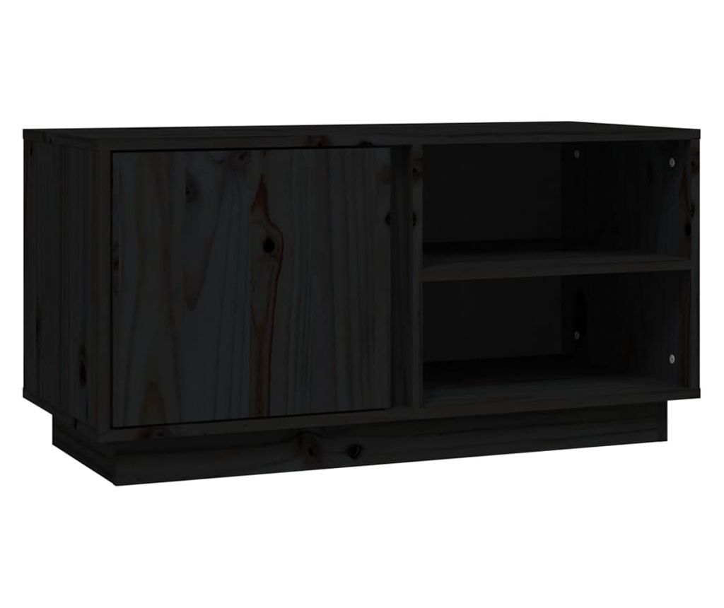 TV ormarić Crna 80 x 35 x 40,5 cm od masivne borovine 