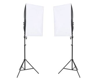 vidaXL Kit studio foto cu set de lumină și fundal