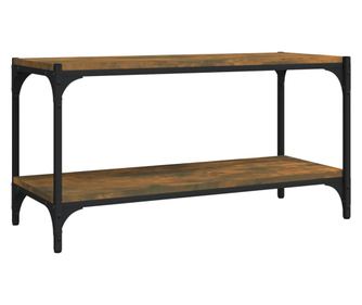 TV omarica dimljen hrast 80x33x41 cm inženirski les in jeklo