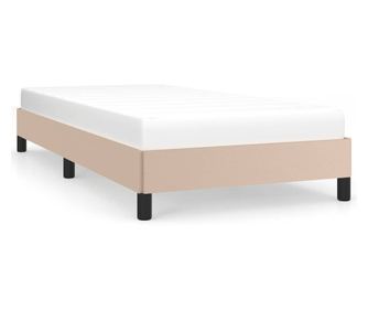 Рамка за легло, капучино, 100x200 см, изкуствена кожа