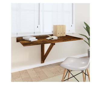 Skládací nástěnný stůl ořech 100x60x56 cm kompozitní dřevo